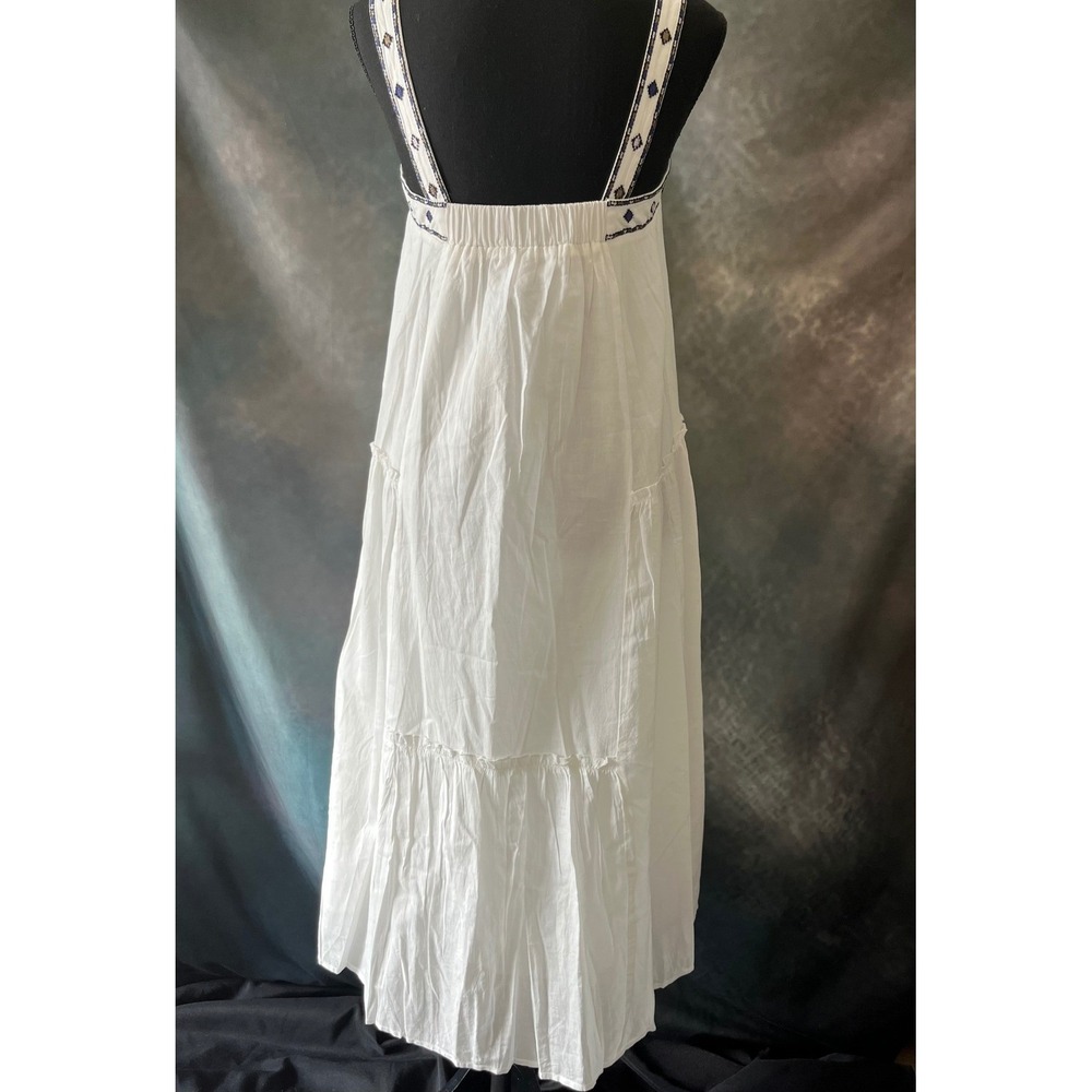 Velvet Graham & Spencer Size XS Riley White Embroidered Maxi Dress Sleeveless - Picture 5 of 8